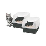 Esranın Dünyası , Kedi Tuvaleti, Kapalı Kedi Tuvaleti, Kürek, G 48,5 x D 38 x Y 30 Cm, 2'li Set, Clh-12, Gri