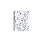 Esranın Dünyası Keskin 17 * 24 Spiralli Akademik Ajanda - Tuval - 41 Delft Blue