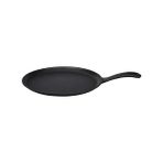 Esranın Dünyası Lava Döküm Krep / Pizza / Pancake Tavası, Yuvarlak, Metal Saplı, 26CM, Siyah