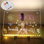 Esranın Dünyası LED Işıklı Akrilik Yazı Tahtası - 20X20 Cm, USB Bağlantılı ve 7 Renkli Kalem - 41 Delft Blue