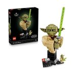 Esranın Dünyası LEGO Star Wars: Klonların Saldırısı Yoda Büstü 75438 - Yetişkinler Için Işın Kılıçlı Yoda Minifigürü ile Isim Levhalı Stant Içeren Dekoratif Koleksiyonluk Model Yapım Seti, Hediye Fikri (399 Parça)