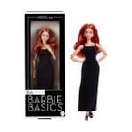 Esranın Dünyası Mattel Barbie Basics Model 04 Koleksiyona Uygun Bebek, Siyah Mini Elbisesi, Botları ve Standart Kalıp Kıyafetleriyle Eklemleri Bükülebilen, Kafası Değiştirilebilen, Kızıl Kıvırcık Saçlı, JBH74