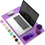 Esranın Dünyası Mcstorey Masa Desk Mat 90X45 cm Çift Taraflı Deri Mouse Pad Kaymaz Geniş Masa Koruyucu Suya Dayanıklı Rulo Yapılabilir Ofis Ev Ofis Laptop ve Klavye Alanı Için 2mm Pembe - 41 Delft Blue