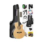 Esranın Dünyası Midex XC-300NT-EQ Profesyonel Elektro Akustik Gitar 4/4 Yetişkin Üst Segment (Gigbag Çanta Tuner Capo Askı Jak Kablo Pena)