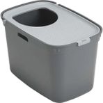 Esranın Dünyası Modern Kapalı Kedi Tuvaleti, Gri/açık Gri, 59 cm