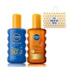 Esranın Dünyası Nıvea Sun Spf 50+ Koruma & 48 Saat Nemlendirme Güneş Kremi Sprey 200 ml ve Nıvea Karoten Özlü Yoğun Bronzlaştırıcı Sprey Güneş Yağı 200 ml