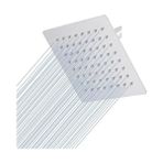 Esranın Dünyası Orret Home 25X25 cm 304 Paslanmaz Çelik Tepe Duşu – Geniş Kare Duş Başlığı, Sabit Tepe Duş Başlığı, Handshower Uyumlu, Modern ve Dayanıklı Duş Sistemi Parçası (Kare)