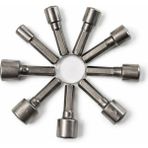 Esranın Dünyası Orret Home 9 Parça Manyetik Somun Ucu Seti – 5MM-13MM Arası Lokma Uç Takımı, Matkap Uyumlu Somun Sökme Adaptörü, 1/4" Altıgen Şaft, Manyetik Başlıklı Lokma Anahtar Uçları
