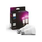 Esranın Dünyası Philips Hue Beyaz ve Renkli Ambiyans, E27 Akıllı LED Ampul, 75W Eşdeğeri, 75W, 1100 Lümen, Bluetooth Uyumlu, 2'li Paket, Alexa, Google Asistan ve Apple Homekit ile Çalışır, Renkli Beyaz