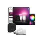 Esranın Dünyası Philips Huewca 9W E27 Renkli Akıllı Ampul 2'li Pro Başlangıç Seti LED Duy Tipi 6500 Kelvin (Bridge Pro V3 Dahildir)