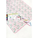 Esranın Dünyası Proof Sıvı Geçirmez Etkinlik Aktivite Halı Örtüsü 140X140 cm Çok Amaçlı Bebek Çocuk Oyun Matı Flowy