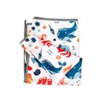 Esranın Dünyası Seaworld Sıvı Geçirmeyen Çok Amaçlı Aktivite Örtüsü, Yer, Masa ve Yatak Için, Makinede Yıkanabilir, 145X250CM