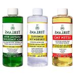 Esranın Dünyası Terlans Yağlı Boya Seti Yardımcı Malzemeler 3X250ML Boya Fırça Temizleyici - Kokusuz Terebentin - Keten Yağı