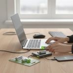 Esranın Dünyası USB ile Şarj Olabilen 2 Li 1450 Mah Lityum Kalın Şarjlı Kalem Pil (Esra'nın Dünyası )