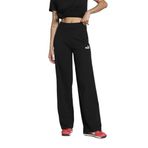 Ess Logo High-Waist Kadın Siyah Günlük Stil Tayt 68242801