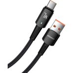 Essager 2 Metre 80W 7A USB To Type-C Süper Hızlı Data Şarj Kablosu, Ultra Dayanıklı Şarj ve Data Kablosu - Siyah