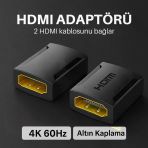 Essager Altın Kaplama 4K 60Hz Hdmı To Hdmı Çevirici Hdmı Uzatma Ekleme Aparatı Hdmı Birleştirme Aparatı