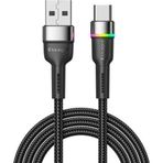 Essager Led Işıklı 1 Metre 3.0A USB to Type C Şarj Kablosu 480Mbps Veri Aktarım Şarj Akım Korumalı