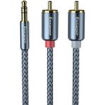 Essager Proseri 1mt 3.5mm Jack To Rca Kablo Rca Stereo Hifi Ses Sistemi Kablosu Kopmaz Kablo - Gri