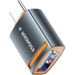 Essager Type-C To USB Otg Dönüştürücü Adaptör, 5 Gbps Veri Aktarım, Mini Type C Çevirici, Klavye, Mouse Çevirici - Gri
