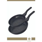 Esse Granit Döküm 2'li Tava Seti Siyah 20 Cm/24 Cm E0014