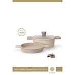 Esse Granit Döküm Derin Tencere 20 cm Döküm Sahan 20 cm Set 3 Parça