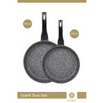 Esse Granit Döküm Gri 24 Cm 28 Cm Tava Seti