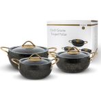 Esse Granite Gold 6 Parça Güveç Set - 20 cm - Siyah