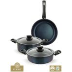 Esse Green 5 Parça Set Karnıyarık Tencere 26 cm - Derin 26 cm - Tava 24 cm - Siyah - 1