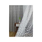Esse Home Yaprak Desen Fransız Dantel Tül Perde & Kruvaze Perde, 300x250, Seyrek Pile, 1/2