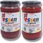 Essen Organik 2'li Tuz Ilavesiz Organik Domates ve Tatlı Biber Salça Seti (320CC) - 310 gr