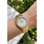 Essence Kadın 32 mm Çelik Kasa Altın Çelik Kordon Sedef Kadran Analog Kol Saati