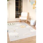 ESSENSE HOME & LİVİNG ESSENSE Halı Yumuşak Pamuk Dokulu Uçan Balonlu Çocuk Odası Bebek Halısı