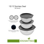 Essenso Paslanmaz Çelik Rendeli 304 Quailty 9 Parça Karıştırma Kabı 16-20-24 Cm