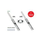 ESSENTIA BUILD & HOME 37,4 Cm Gömme Teleskopik Bilyalı Çekmece Rayı 27mm