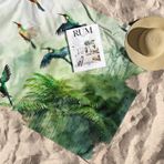 Essential Towel Mikrofiber Teknolojisi ile Üretilen Hafif ve Kum Tutmayan Plaj Havlusu – 75X130 – 90x150 Cm Water Color Jungle essnNM31