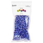 Essentials By Leisure Arts Midilli Boncuğu 6 mm X 9 mm Aurora Borealis Mavi Opak Plastik Midilli Boncukları, Sanat, El Sanatları, Bilezik, Kolye, Takı Yapımı, Küpe, Saç Örgüsü için Toplu 750 Parça