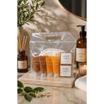 Essentiel Elements Bathe Bathe 7 Parça Seyahat Boy Bakım Seti (Oval Kabak Lif + 2 Şampuan + 2 Duş Jeli + 2 Sabun)