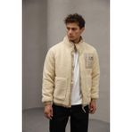 Essenza Unisex Oversize Peluş Mont Ceket - 2XL - Bej