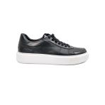 Eşsiz El Yapımı Rush Siyah Hakiki Deri Beyaz Taban Erkek Spor (Sneaker) Ayakkabı
