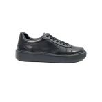 Eşsiz El Yapımı Rush Siyah Hakiki Deri Siyah Taban Erkek Spor (Sneaker) Ayakkabı