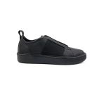 Eşsiz El Yapımı Shadow Siyah Hakiki Deri Siyah Taban Erkek Spor (Sneaker) Ayakkabı