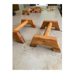 EŞSİZWOOD 30 Cm Ahşap Şınav Barı - Paralel Bar - Pilates - Armut Bar