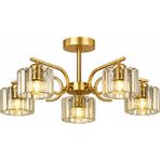 Esslight Asel 5 Li Eskitme Kristal Taşlı Salon Mutfak Yatak Odası Avize