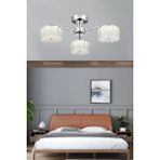 ESSLİGHT MERCAN 3 LÜ ŞEKER CAMLI PLAFONYER LED AVİZE 3 RENK IŞIK MODLU (BEYAZ SARI GÜN IŞIĞI) MODERN DEKORATİF AYDINLATMA - Krom