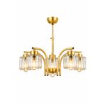 ESSLİGHT Venice 5’li Eskitme Kristal Taşlı Salon Mutfak Yatak Odası Avize