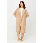 Esswaap Keten Kumaş Ceket Pantolon Takım Camel - Kahverengi - 38