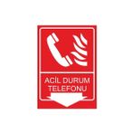 Este Uyarı Levhaları Acil Durum Telefonu 25x35 cm Uyarı Levhası