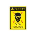 Este Uyarı Levhaları Dikkat 380V Ölüm Tehlikesi 25x35 cm Uyarı Levhası