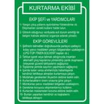 Este Uyarı Levhaları Kurtarma Ekibi 25x35 cm Uyarı Levhası